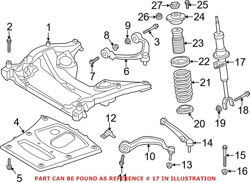 BMW Strut Assembly - Front Passenger Side (w/ Sport Suspension) 31316789366